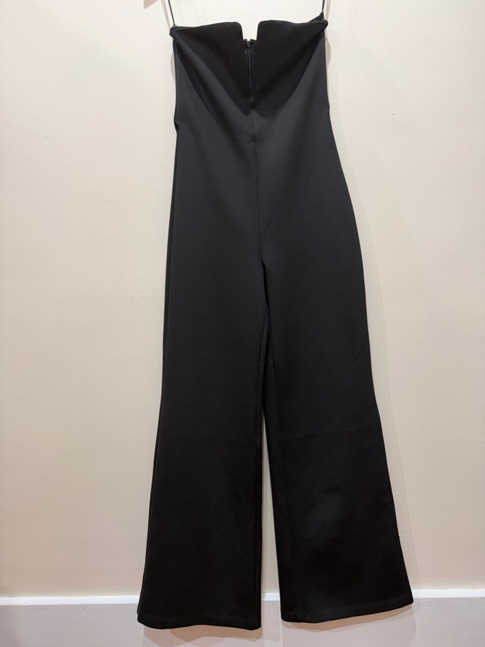 Good American Strapless Black Wide-Leg Jumpsuit - Picture 5 of 14